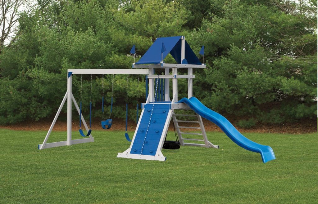 Backyard Slides And Swing Set Blue